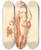 Triptych art skateboard deck of Cornelis Pronk Beeld Van Naakte Godin En Amor Venus by Cornelis Pronk (1691-1759)