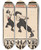 Triptych art skateboard deck of Howard Pyle To Have To Hold By Mary Johnston by Howard Pyle (1853-1911)