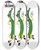 Triptych art skateboard deck of National Institutes Of Health Identify With String Beans Theyre Skinny by National Institutes Of Health (1887)