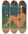 Triptych art skateboard deck of Maxfield Parrish The Century Midsummer Holiday Number August by Maxfield Parrish (1870-1966)