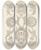 Triptych art skateboard deck of George Ashdown Audsley Outlines Of Ornament In The Leading Styles Pl51 by George Ashdown Audsley (1838-1925)