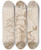 Triptych art skateboard deck of Giorgio Vasari Victory With Three Prisoners Kneeling On Trophies by Giorgio Vasari (1511-1574)
