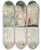 Triptych art skateboard deck of William Blake Pl 5 Ecchoing Green by William Blake (1757-1827)