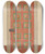Triptych art skateboard deck of Fritz Boehmer Zoar Door_2 by Fritz Boehmer