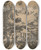 Triptych art skateboard deck of Vilmos Abanovk Golgota by Vilmos Aba Novak (1894-1942)