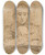 Triptych art skateboard deck of George Richmond Benjamin Disraeli Sketched At A Royal Academy Dinner by George Richmond (1809-1896)