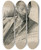 Triptych art skateboard deck of Nicolaas Van Der Waay Wg Van Neyenhoff Commissaris In Effecten by Nicolaas van der Waay (1855-1936)