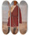 Triptych art skateboard deck of Antonio Zeno Shindler Tibetan Man by Antonio Zeno Shindler (1823-1899)