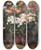 Triptych art skateboard deck of Hubert Bellis Chrysanthemums by Hubert Bellis (1831-1902)