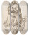 Triptych art skateboard deck of Pedro Duque Y Cornejo Male Saint Standing On Clouds Supported By Putti Holding Infant Christ_1 by Pedro Duque Y Cornejo (1677-1757)