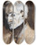 Triptych art skateboard deck of Albert Edelfelt Lieutenant Stool by Albert Edelfelt (1854-1905)