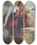 Triptych art skateboard deck of Ferdinand Keller Study For The Apotheosis Of Emperor Wilhelm I by Ferdinand Keller (1842-1922)