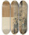 Triptych art skateboard deck of Thophile Alexandre Steinlen Les Petits Joyeux by Theophile Alexandre Steinlen (1859-1923)
