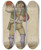 Triptych art skateboard deck of Cornelis Dusart Peasant Filling A Glass by Cornelis Dusart (1660-1704)