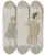 Triptych art skateboard deck of Georges Goursat Sem Comte De Palikao M Boin M De Villeroy Marquis De Paris by Georges Goursat (Sem) (1863-1934)