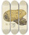 Triptych art skateboard deck of James Sowerby The Mineral Conchology Of Great Britain Pl002 by James Sowerby (1757-1822)