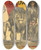 Triptych art skateboard deck of Willy Sluiter De Vlaamsche Leeuw by Willy Sluiter