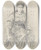 Triptych art skateboard deck of Stanisaw Wyspiaski Copy Of A Female Character From Jan Matejkos Composition by Stanislaw Wyspianski (1869-1907)