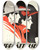 Triptych art skateboard deck of Eric Rohman The Conversion Of Frosty Blake by Eric Rohman (1891-1949)