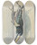 Triptych art skateboard deck of Ferdinand Keller Studie Eines Tukans Pfefferfresser by Ferdinand Keller (1842-1922)