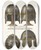 Triptych art skateboard deck of Fedor Grigoryevich Solntsev Shishak Kniazia Mm Temkinarostovskago by Fedor Grigoryevich Solntsev (1801-1892)