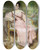 Triptych art skateboard deck of Lon Franois Comerre Portrait Of Suzanne Hudelo Ne Armand Sitting In A Greenhouse by Leon Francois Comerre (1850-1916)