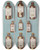 Triptych art skateboard deck of Eli Lilly Company Bottles Of Chocolateflavored Medicines by Eli Lilly Company (19-20-)