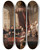 Triptych art skateboard deck of Juan De Valds Leal The Conversion And Baptism Of St Augustine By St Ambrose by Juan de Valds Leal (1622-1690)