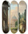 Triptych art skateboard deck of Hubert Robert Imaginary View Of Rome With The Horsetamer Of The Monte Cavallo And A Church by Hubert Robert (1733-1808)
