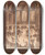 Triptych art skateboard deck of Earl Horter Grand Central Terminal New York The Gateway To A Continent New York Central Lines by Earl Horter (1881-1940)