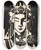 Triptych art skateboard deck of Johannes Frederik Engelbert Ten Klooster Niassche Bruid by Johannes Frederik Engelbert Ten Klooster (1873-1940)
