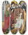 Triptych art skateboard deck of Master Of Saint Nicholas The Resurrection Of Drusiana by Master Of Saint Nicholas (15-)