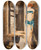 Triptych art skateboard deck of Louis Icart Salome_2 by Louis Icart (1888-1950)