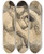 Triptych art skateboard deck of Carl Newman Mother Andchild by Carl Newman (1858-1932)