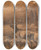 Triptych art skateboard deck of Franz Xaver Von Pausinger Hirsch Vor Gebirgslandschaft by Franz Xaver von Pausinger (1839-1915)