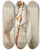 Triptych art skateboard deck of John Frederick Lewis Study Of A Man Wearing North African Dress by John Frederick Lewis (1805-1876)