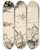 Triptych art skateboard deck of Akseli Gallenkallela Fleeing The Bulls by Akseli Gallen Kallela (1865-1931)