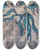 Triptych art skateboard deck of Pavel Tchelitchew Dancingfigure by Pavel Tchelitchew (1898-1957)