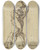 Triptych art skateboard deck of Jusepe De Ribera Studies Of Wrestlers_2 by Jusepe de Ribera (1591-1652)