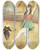 Triptych art skateboard deck of Samuel Halpert Trapeze Artist by Samuel Halpert (1884-1930)