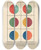 Triptych art skateboard deck of Arthur Herbert Church True And False Complementaries Contrasted by Arthur Herbert Church (1834-1915)
