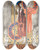 Triptych art skateboard deck of Jzef Mehoffer The General Exhibition Of Polish Art In Lviv by Jozef Mehoffer (1869-1946)