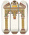 Triptych art skateboard deck of Fedor Grigoryevich Solntsev Okno Teremnago Dvortsa So Storony Oruzheinoi Palaty Ii by Fedor Grigoryevich Solntsev (1801-1892)