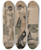 Triptych art skateboard deck of Kitagawa Utamaro Daimy And His Retinue Crossing A Stream In Plain Near Fuji by Kitagawa Utamaro (1753-1806)