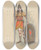Triptych art skateboard deck of Will R Barnes 48 Babylonian Soldiers by Will R Barnes (1939)