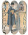 Triptych art skateboard deck of Edward Penfield Harpers January_3 by Edward Penfield (1866-1925)