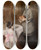 Triptych art skateboard deck of Eva Gonzals Afternoon Tea by Eva Gonzales (1849-1883)
