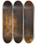 Triptych art skateboard deck of Carl Spitzweg Wanderer In Der Gebirgsschlucht Bei Gewitter by Carl Spitzweg (1808-1880)