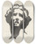 Triptych art skateboard deck of David Humbert De Superville Head Of The So Called Dying Alexander by David Humbert De Superville (1770-1849)