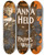Triptych art skateboard deck of Strobridge Co Lith F Ziegfeld Jr Presents Anna Held In Papas Wife by Strobridge Co Lith (1847)